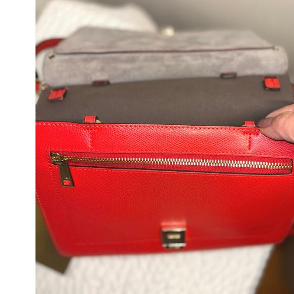 Furla Red Leather Two-way Handbag - Picture 3 of 5